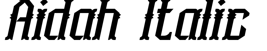 Aidah Italic Yazı tipi ücretsiz indir